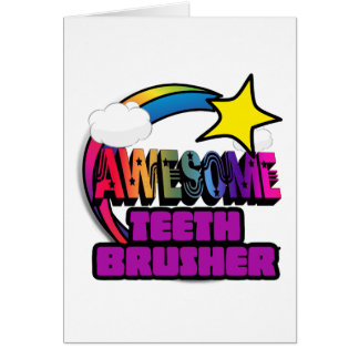 Shooting Star Rainbow Awesome Teeth Brusher Cards