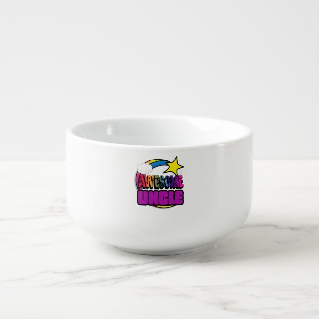 Shooting Star Rainbow Awesome Uncle Soup Mug (Front)
