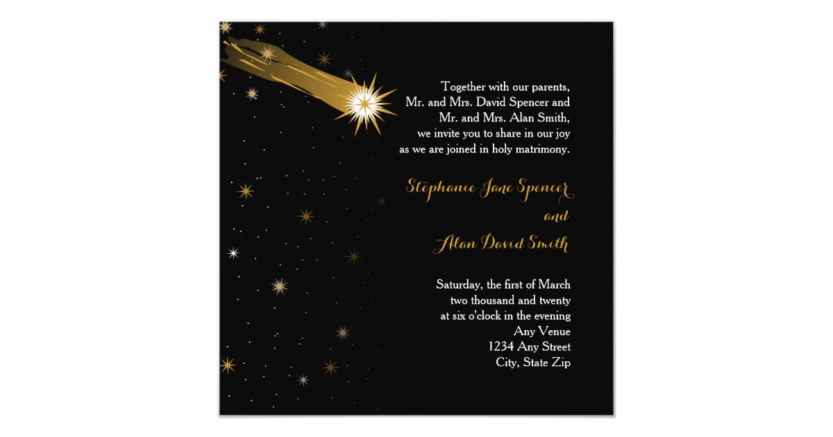 Shooting Star Wedding Invitations 2