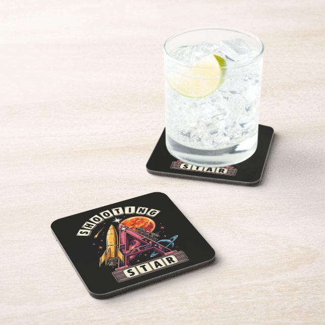 Shooting Star Space Beverage Coaster (Right Side)