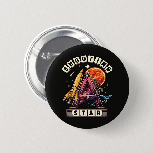 Shooting Star Space Button (Front & Back)