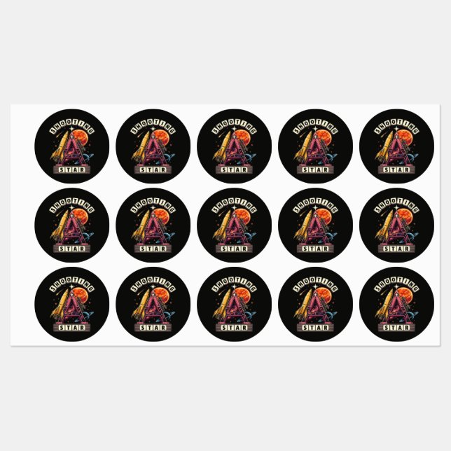 Shooting Star Space Labels (Sheet)