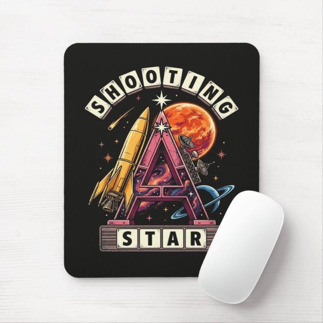 Shooting Star Space Mouse Pad (With Mouse)