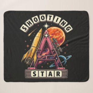 Shooting Star Space Sherpa Blanket