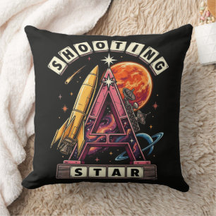 Shooting Star Space Throw Pillow