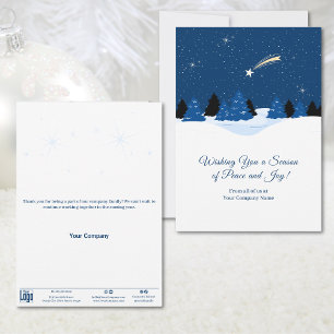 Shooting Star Winterscape Business Holiday Card