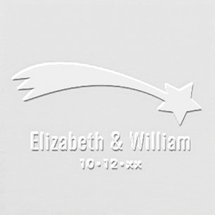 Shooting Star Wish Lucky Star Couple Wedding Embosser