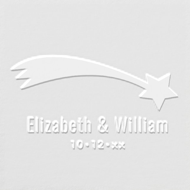 Shooting Star Wish Lucky Star Couple Wedding  Embosser (Design)