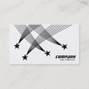 Shooting Stars - Black on White (2Tone) (Platinum) Business Card