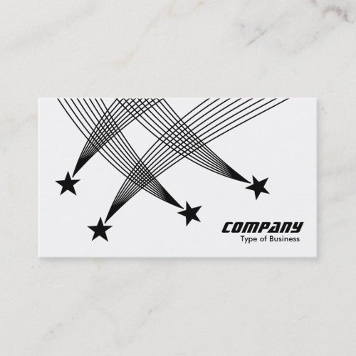 Shooting Stars _ Black on White Two Tone Business Card