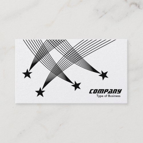 Shooting Stars _ Black on White Two Tone Gold Business Card