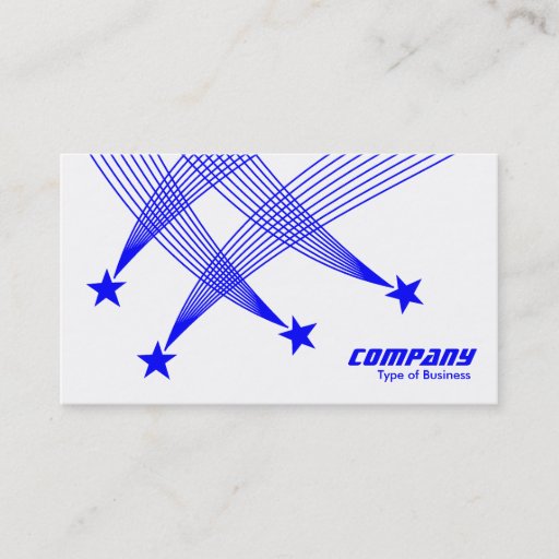 Customizable Shooting Stars - Blue on White Business Card