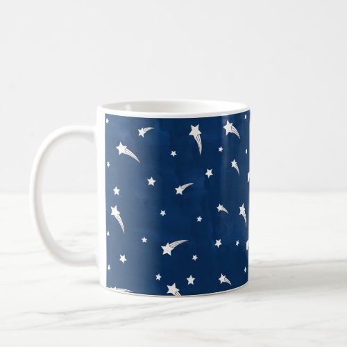 Shooting Stars Navy Blue  Coffee Mug