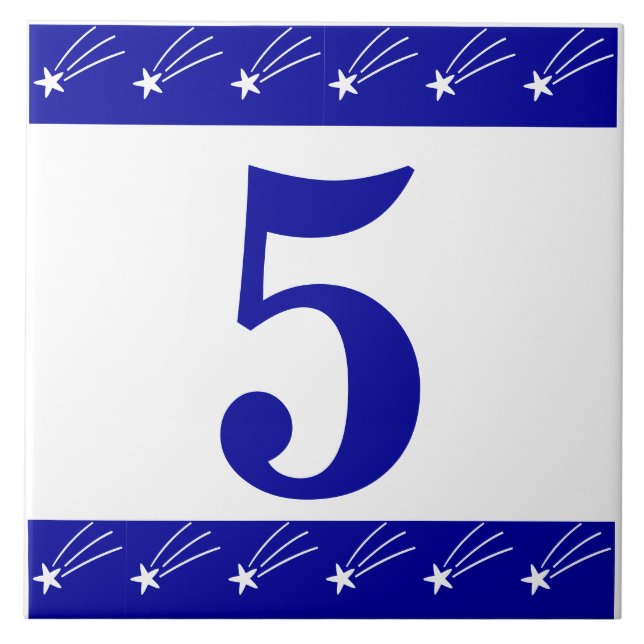 Shooting Stars Number Tile (Front)