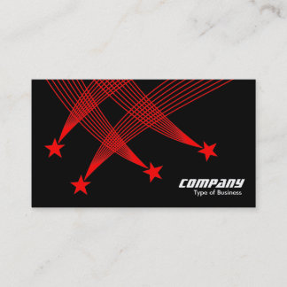 Shooting Stars - Red on Black Business Card