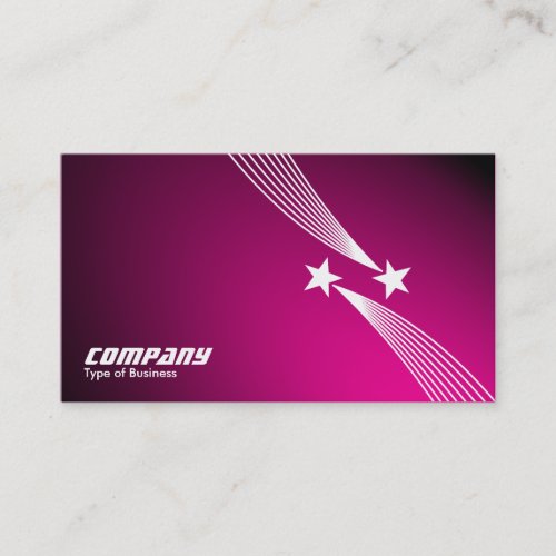 Shooting Stars v2 _ White on Spotlit Hot Pink Business Card
