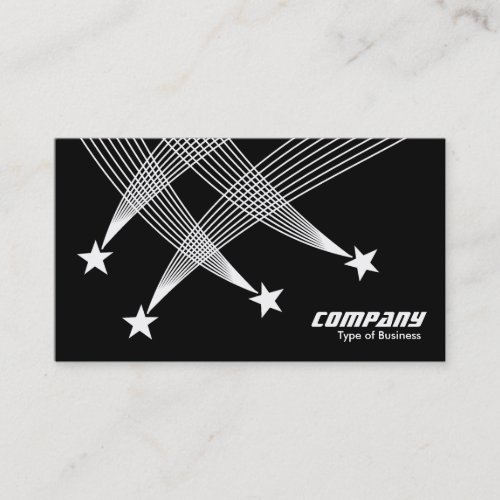 Shooting Stars _ White on Black Two Tone Business Card