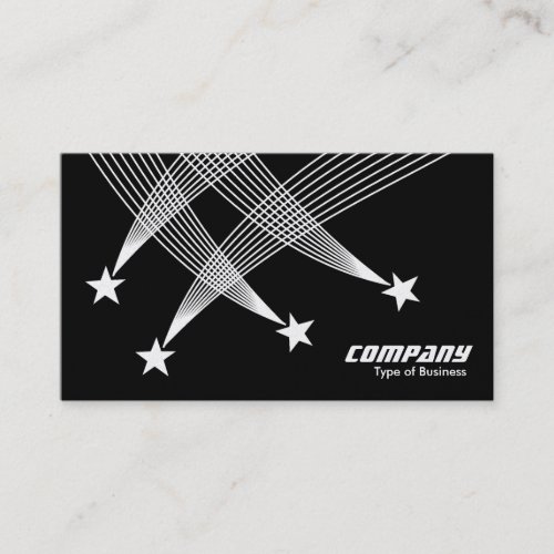 Shooting Stars _ White on Black Two Tone Gold Business Card