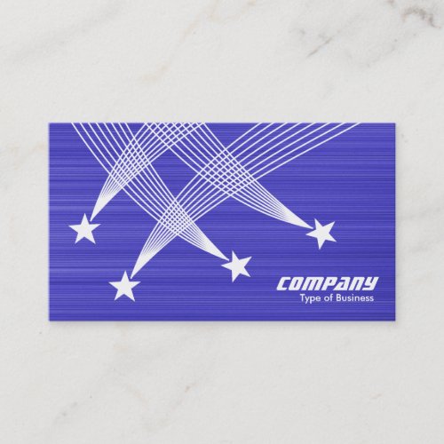 Shooting Stars - White on Brushed Blue Business Cards