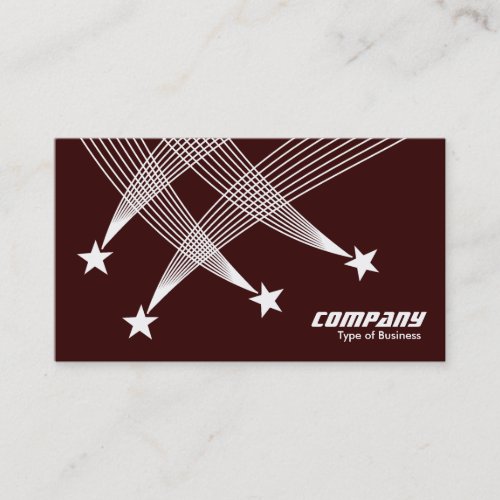 Shooting Stars _ White on Dark Brown 330000 Business Card