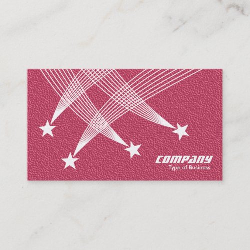 Shooting Stars _ White on Red Texture Business Card