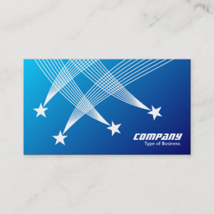 Shooting Stars - White on Shaded Blue Business Card