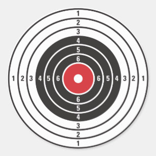 Shooting Target Classic Round Sticker