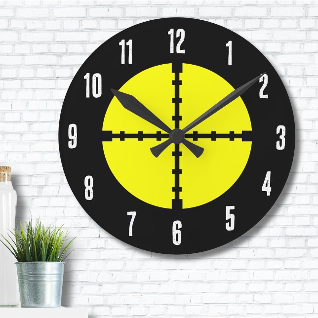 Shooting Target Round Clock (Sports Shooting Practice Archery Target Round Clock)