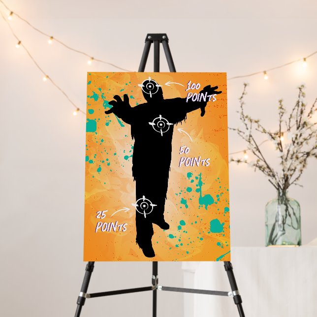 Shooting target Zombie Birthday Party Foam Board (In Situ (Stand))