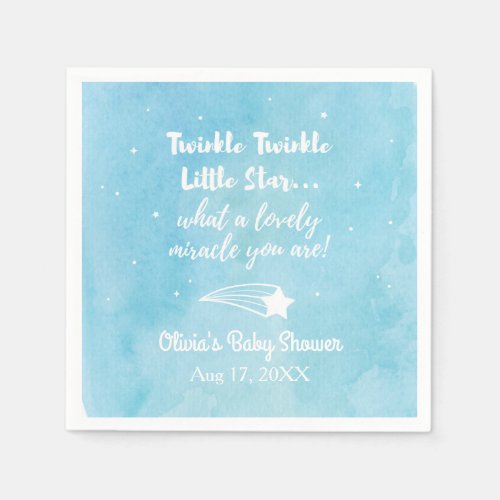 Shooting Twinkle Little Star Baby Shower Napkins