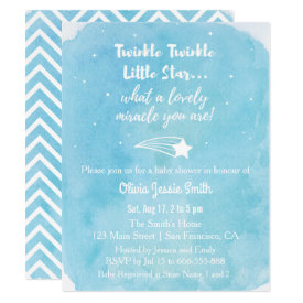 Shooting Twinkle Twinkle Little Star Baby Shower Card