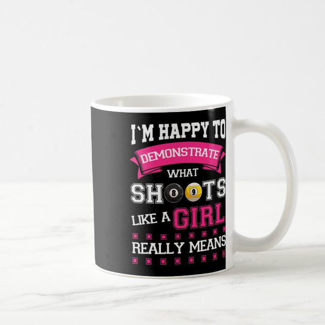 Shoots Like A Girl Pool Billiards  Coffee Mug (Right)