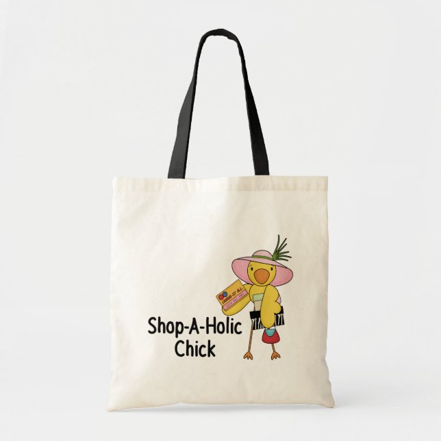 Shop-A-Holic chick Tote Bag (Front)