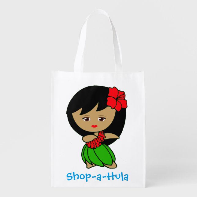 Shop-a-Hula reusable grocery bag (Front)