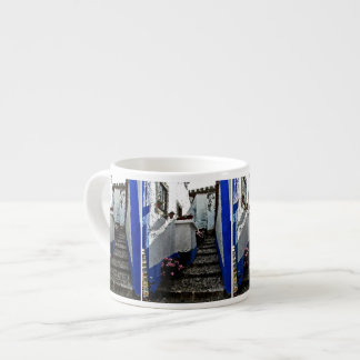 Shop and Steps in Obidos Portugal Espresso Cup