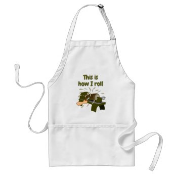 Shop Apron For Woodturner How I Roll Lathe Cartoon by alinaspencil at Zazzle