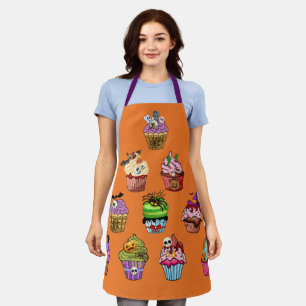 Shop Halloween Cupcakes Aprons - Spooky Baking