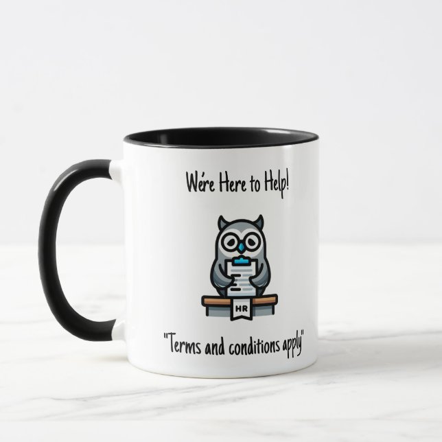 Shop HR-Themed Mugs, & More Mug (Left)