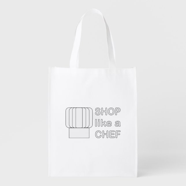 Shop like a Chef Reusable Grocery Bag (Front)