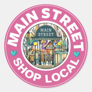 SHOP LOCAL CLASSIC ROUND STICKER