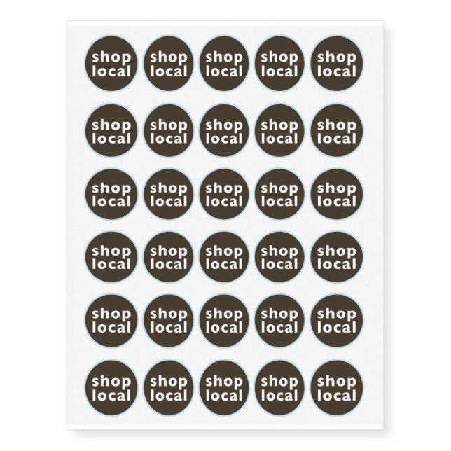 Shop Local Design Temporary Tattoos (Front)