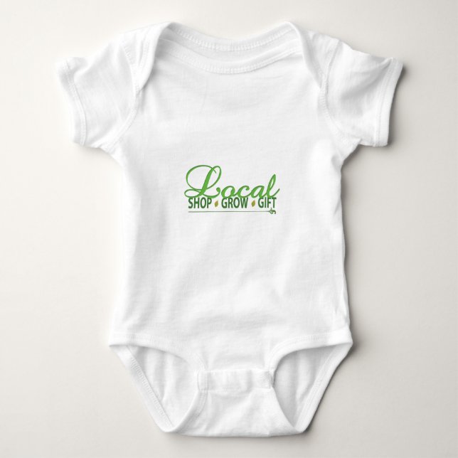 Shop Local, Grow Local, Gift Local Baby Bodysuit (Front)