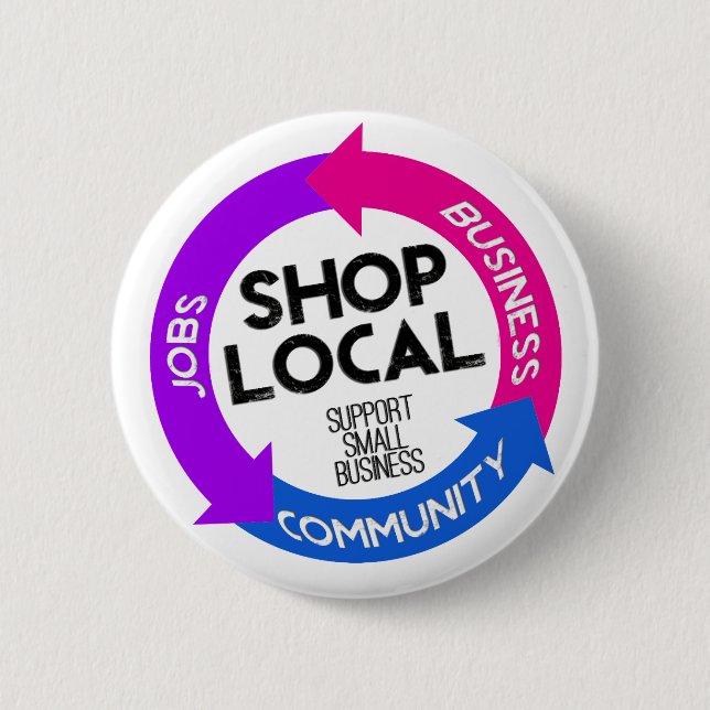 Shop Local Pinback Button (Front)