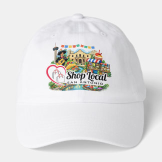 Shop Local San Antonio White Cap
