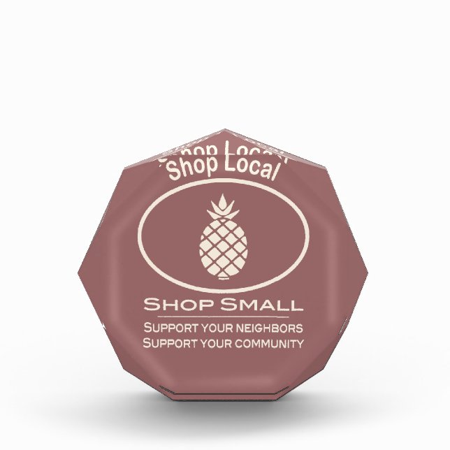 Shop Local, Shop Small cream pineapple Award (Front)