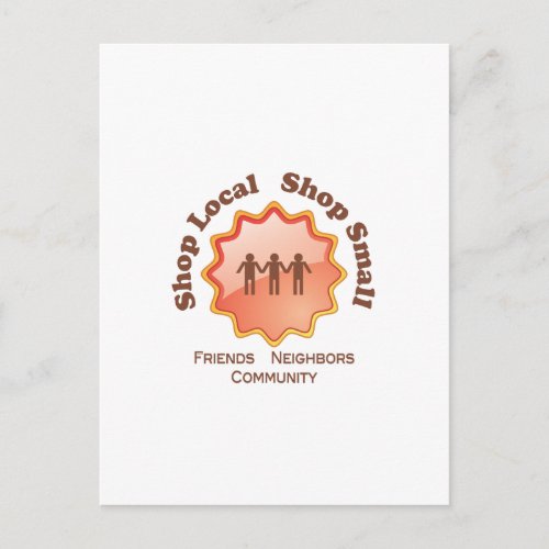 Shop Local Shop Small Postcard