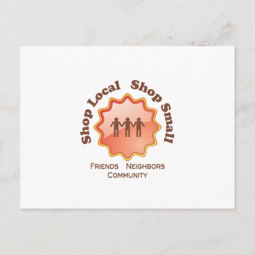 Shop Local Shop Small Postcard