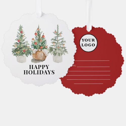 Shop Logo Christmas Gift tag  Ornament Card