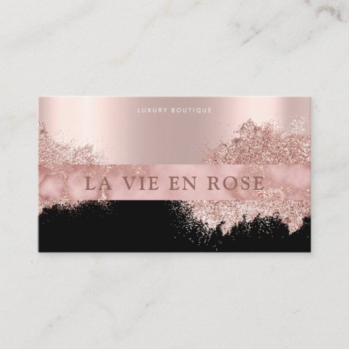 Shop Modern Elegant Glitter Rose gold boutique Business Card