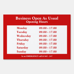 Shop open for business sign